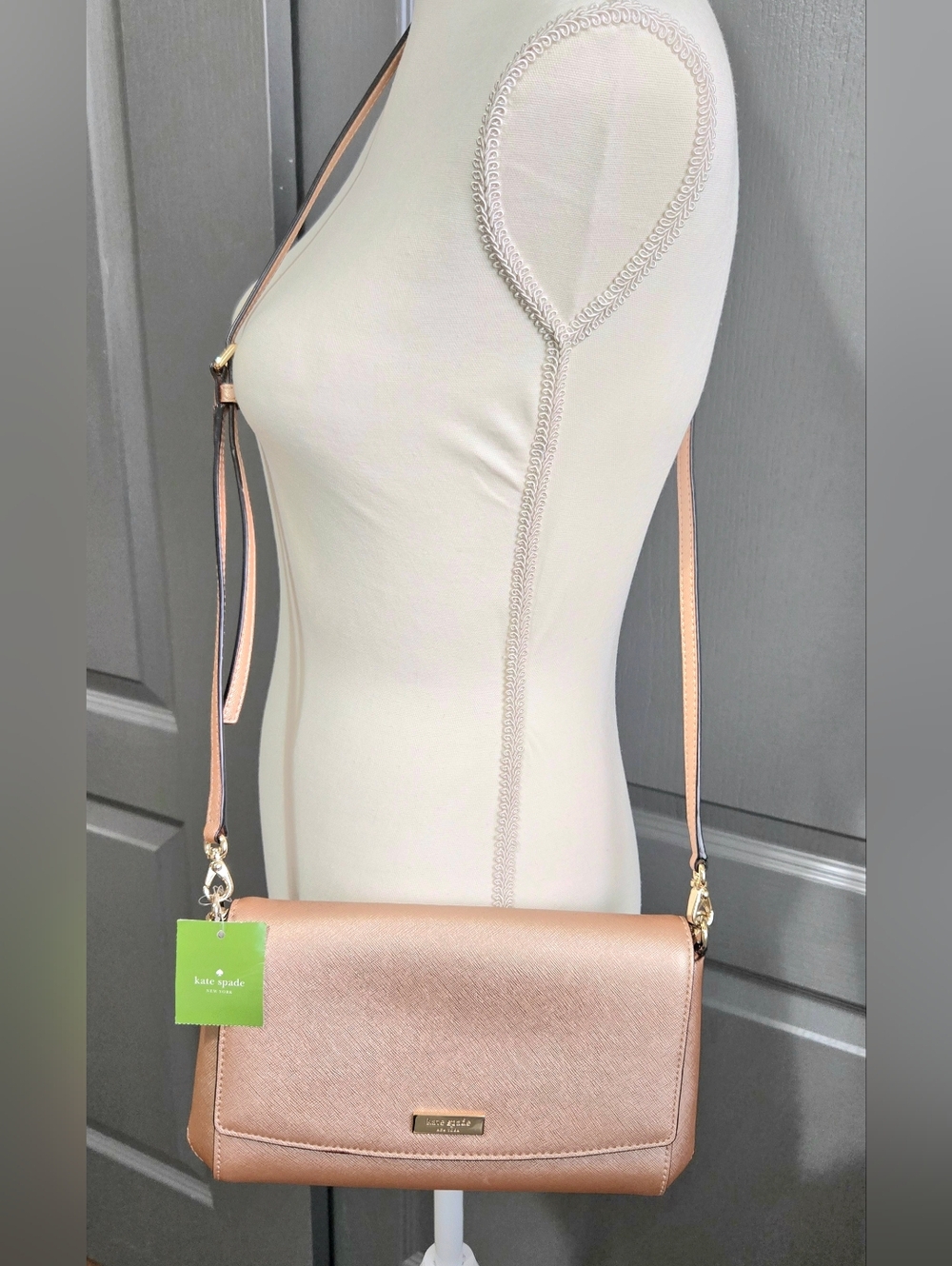 NWT Kate Spade Rosegold Convertible Crossbody And Gold Chain Shoulder Bag - Picture 2 of 4